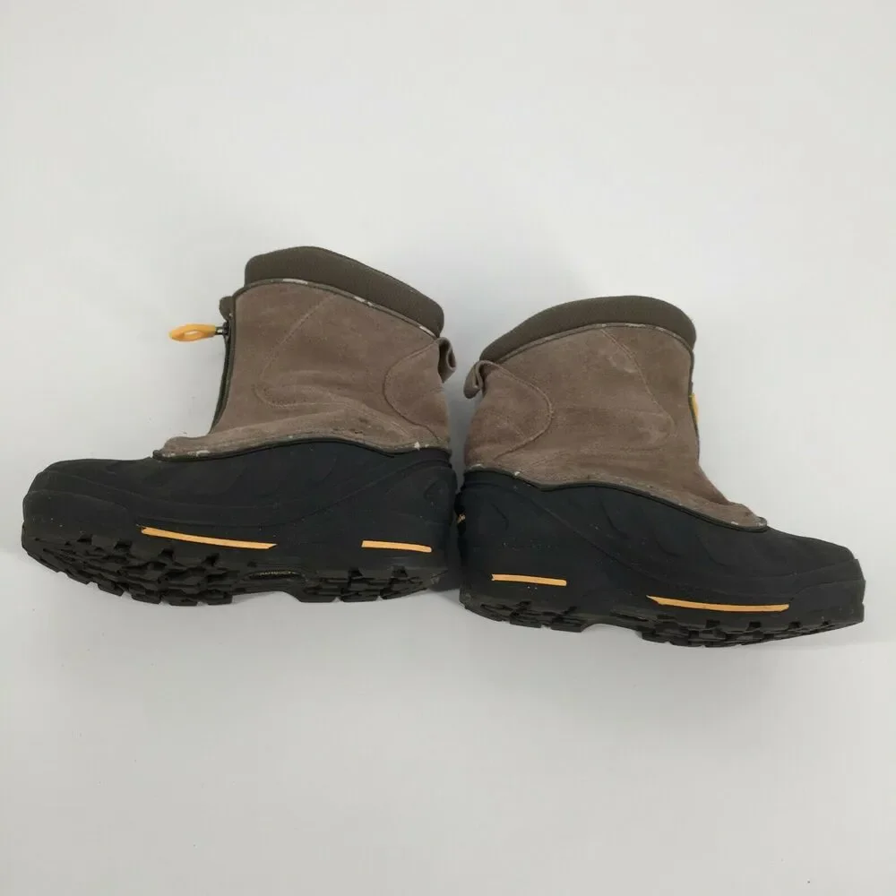 Columbia Bugazip Too JR Snow Boots Size 2 Kids Brown Black Zip Outdoor Winter